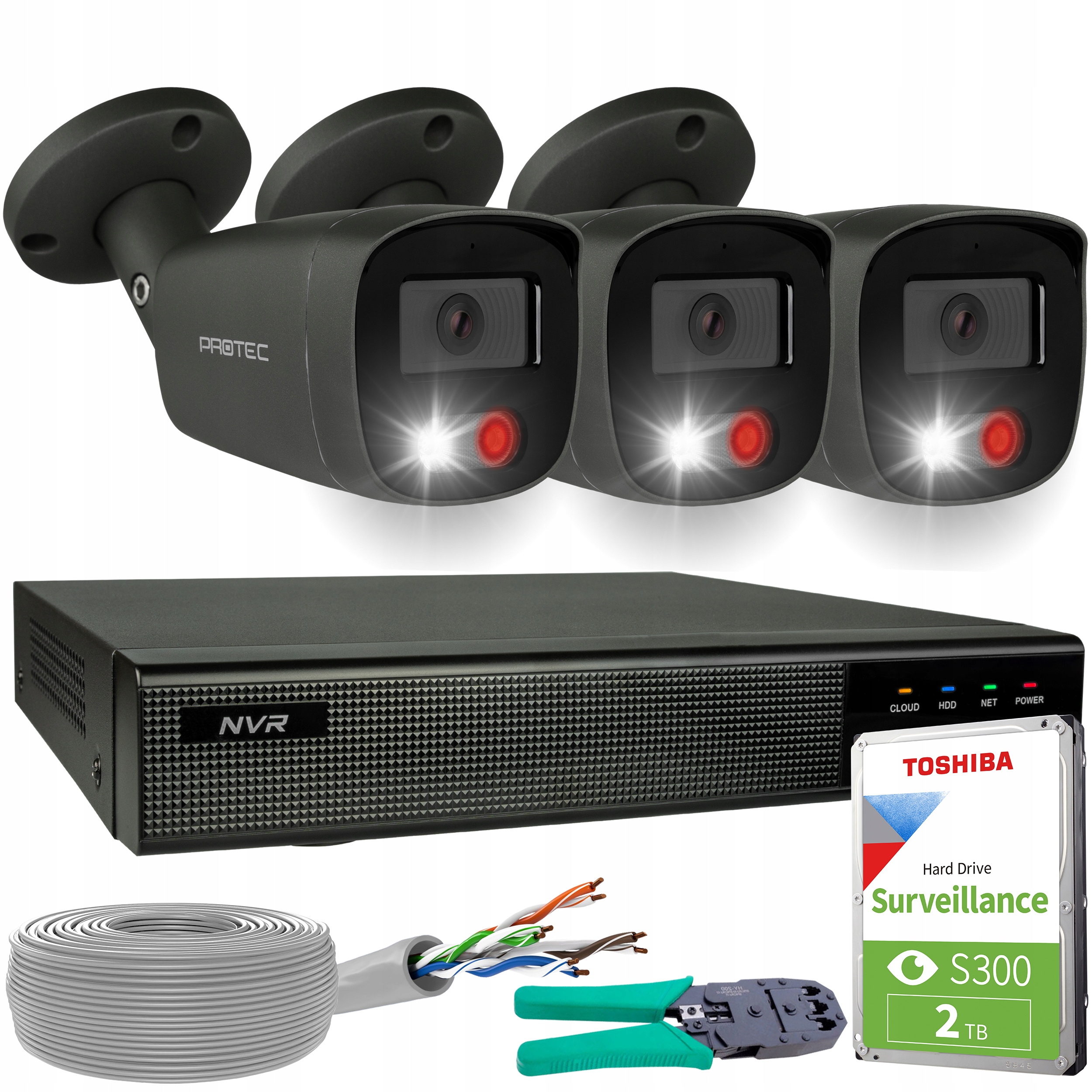 Sada 3 kamer 4K pro monitorování 8Mpx premium, venkovní náhled