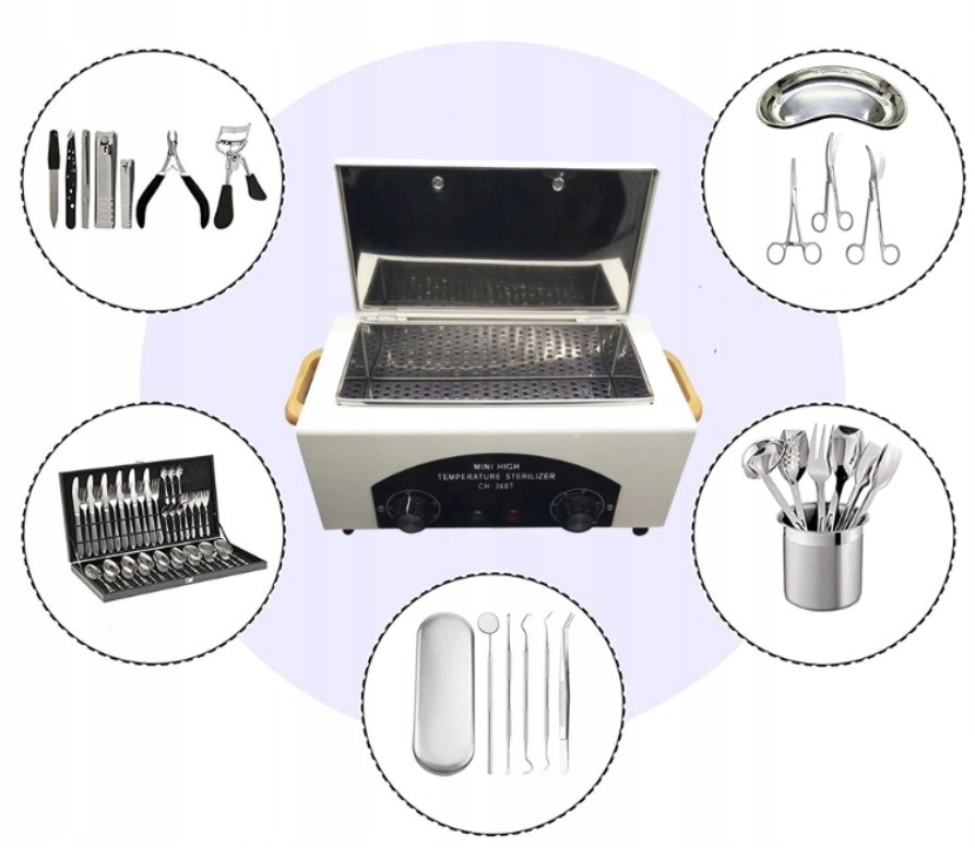 STERYLIZATOR GORĄCYM POWIETRZEM AUTOKLAW 300W Dezynfekcja Narzędzi 220°C Marka inna marka
