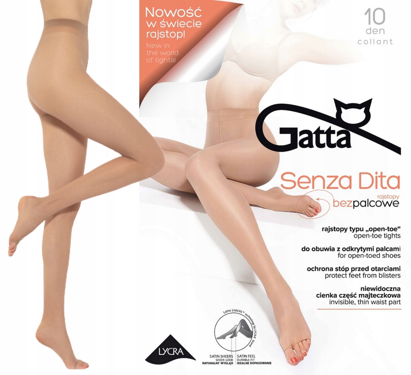 

Rajstopy bezpalcowe Gatta Senza Dita 4-L daino