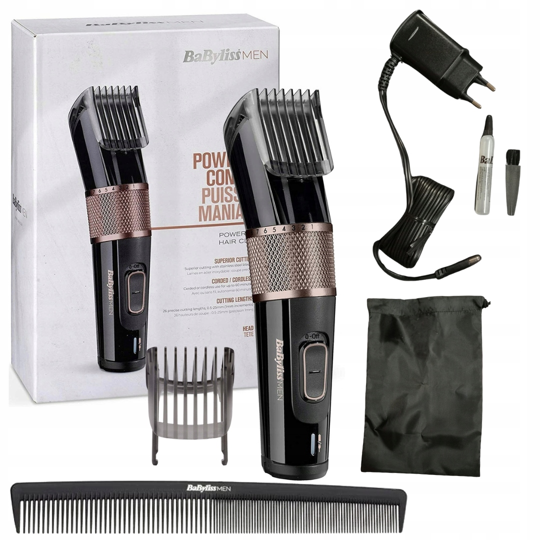 Stříhací strojek na vlasy BaByliss Power Glide E974E černý