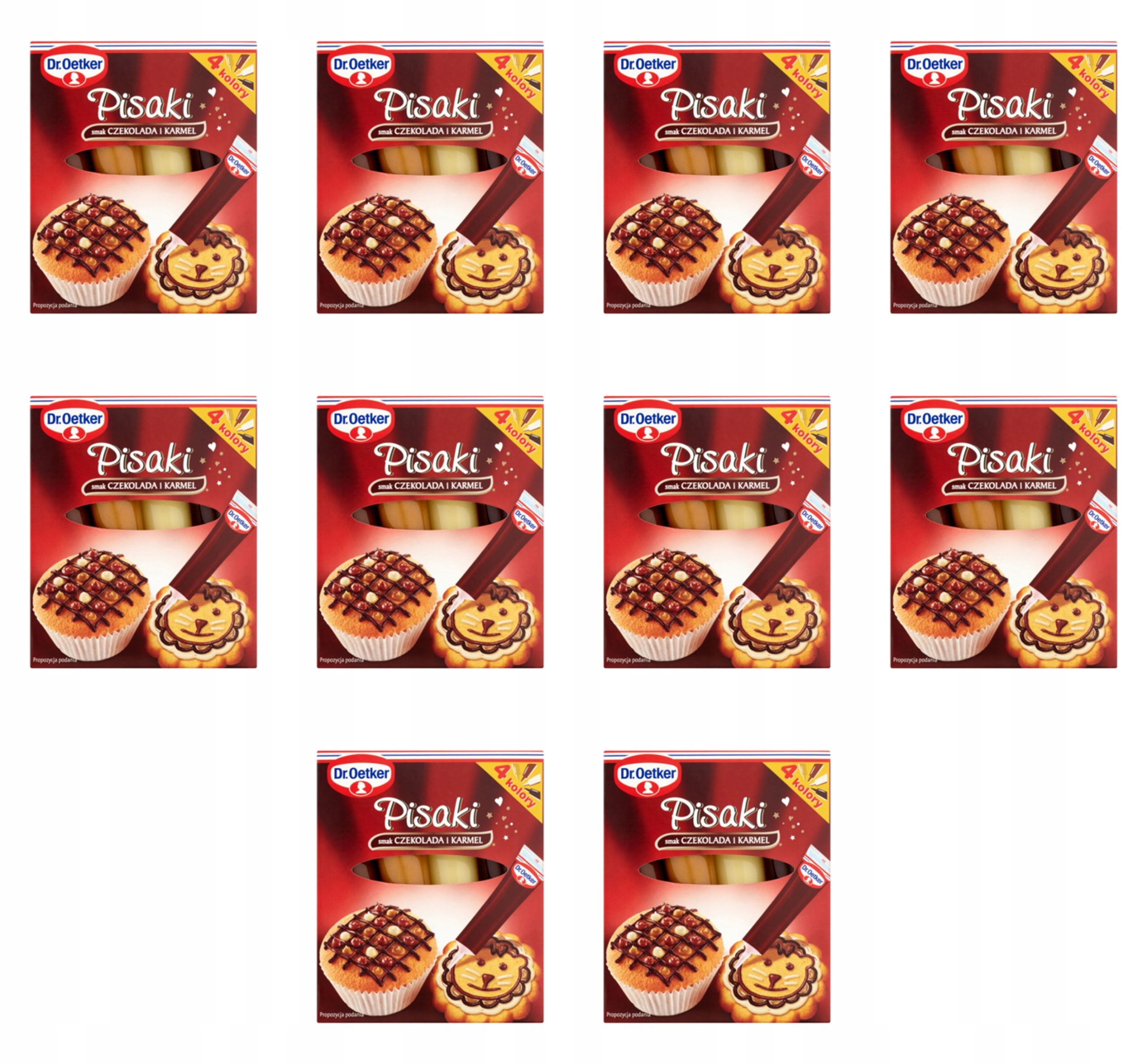 Dr. Oetker Fixy příchuť čokoláda a karamel 76 g (4 tuby) X10