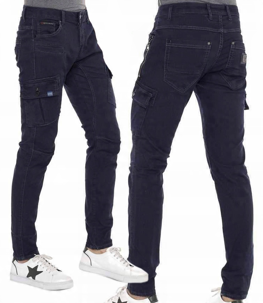

Cipo Baxx Jeansy Spodnie Męskie Bojówki Slim Fit