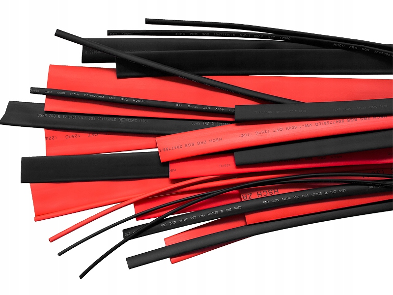 Rurka termokurczliwa 2,5 / 1,25 czerwona 1 sztuka