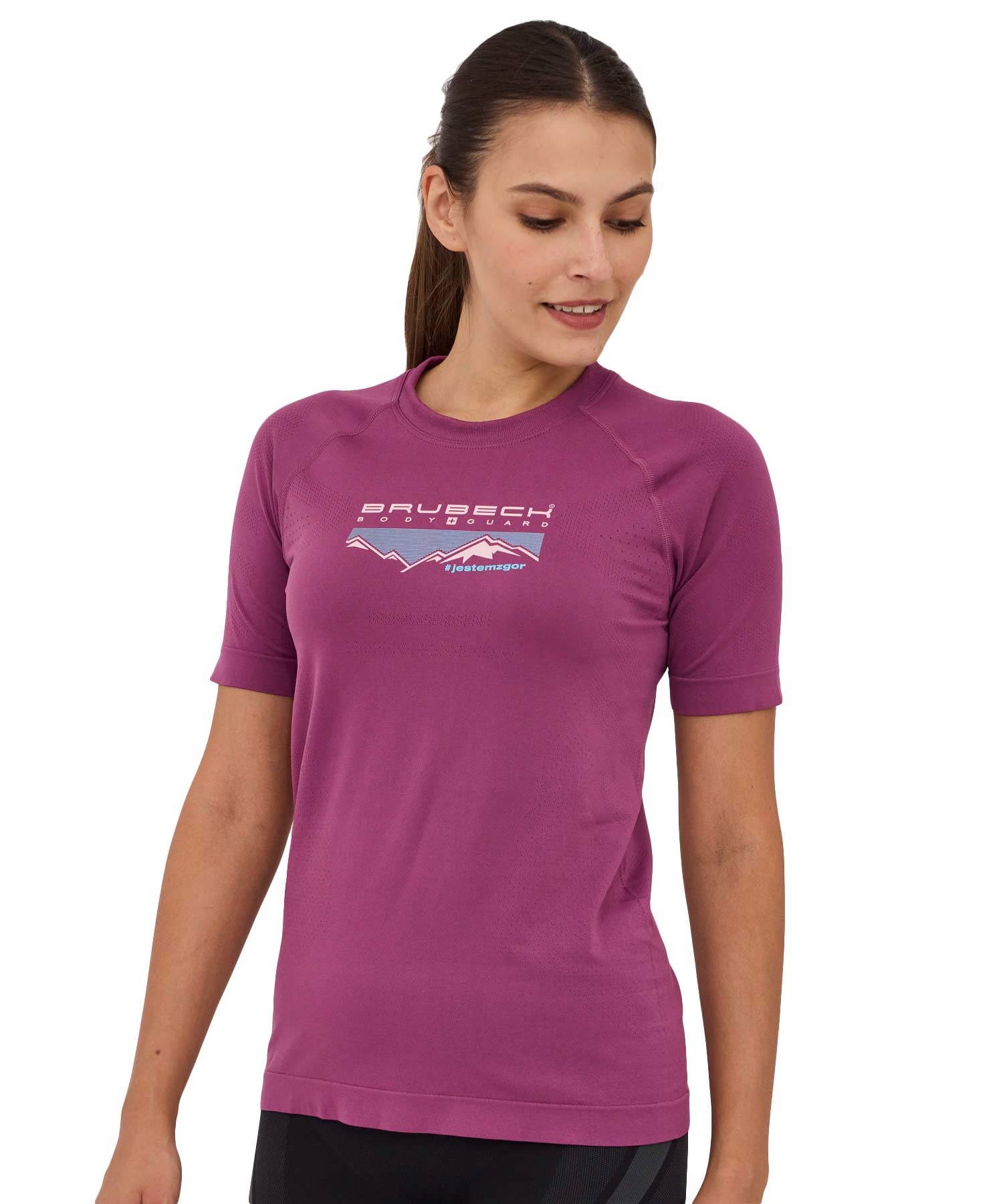 Koszulka damska Dynamic Outdoor z krótkim rękawem Brubeck wrzosowy L
