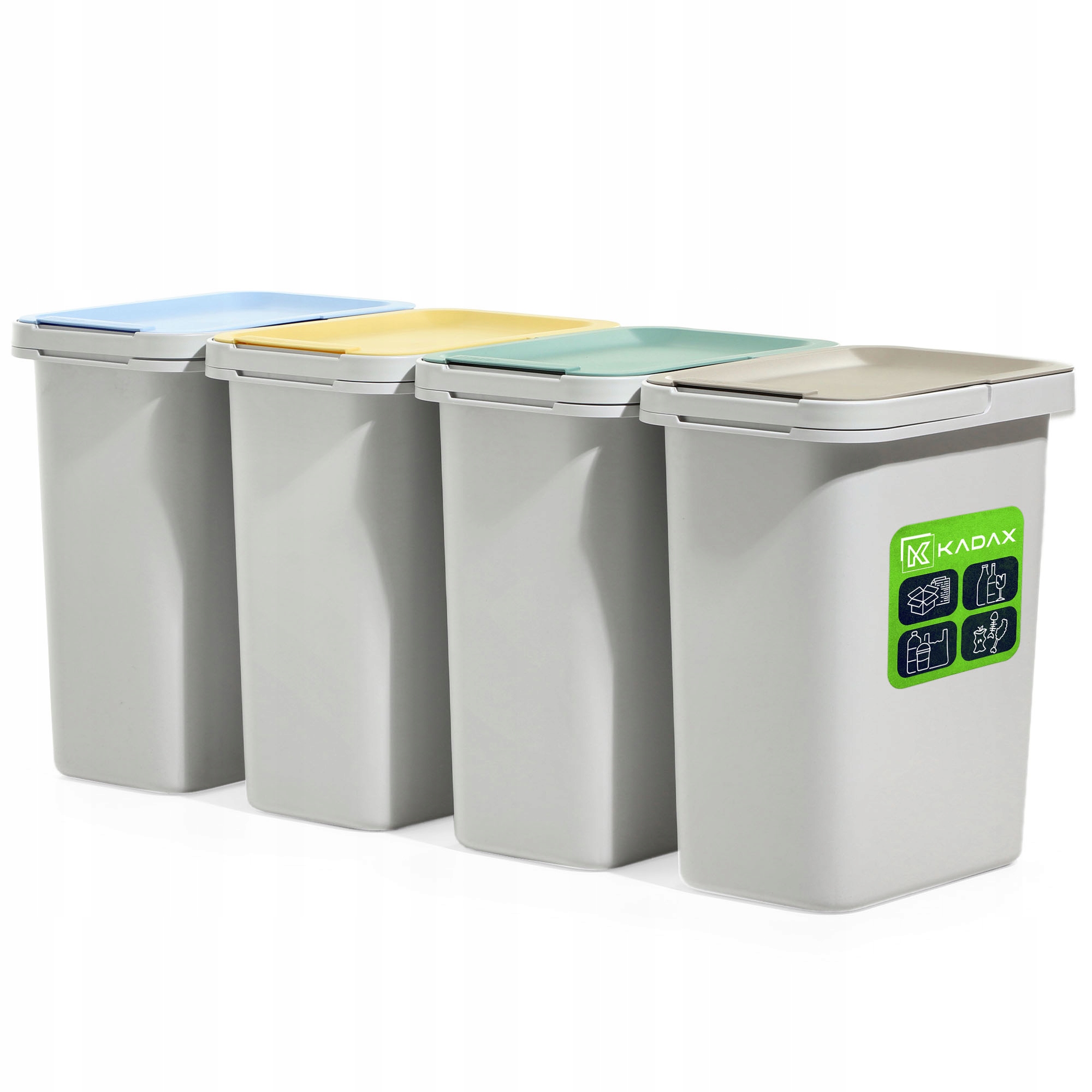 Odpadkový Koš Nádoba Na Třídění Odpadu 4x12L Upevňovací Držák