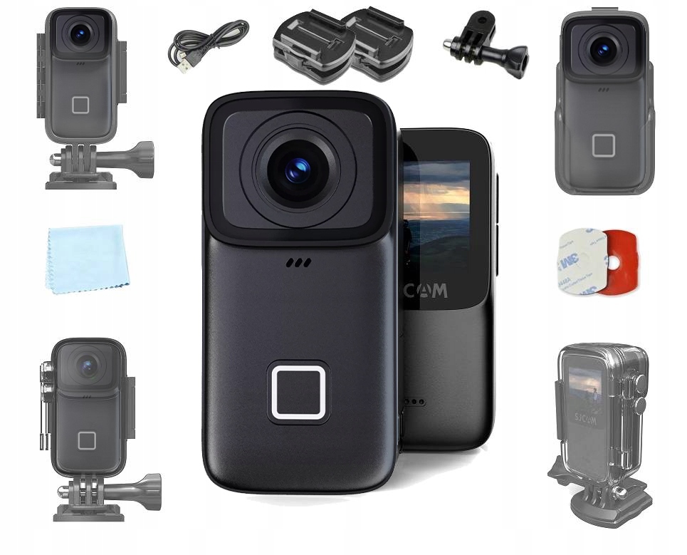 Mini Sportovní Kamera Sjcam C200 Pro 4K Wifi IP68 Kolo Live vlog na dovolenou