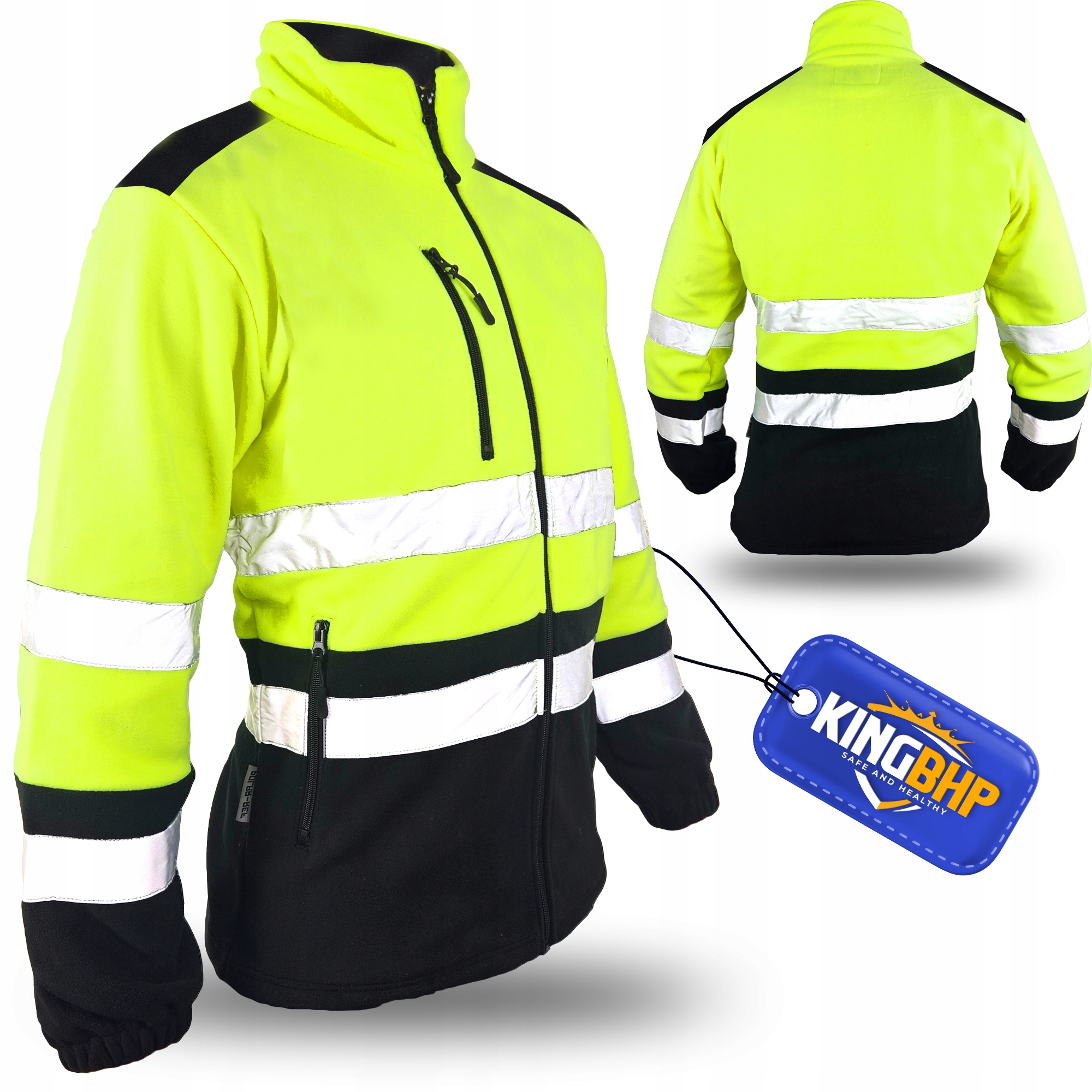 POLAR ROBOCZY ODBLASKOWY Bluza robocza ocieplana POLAROWA OSTRZEGAWCZA OC