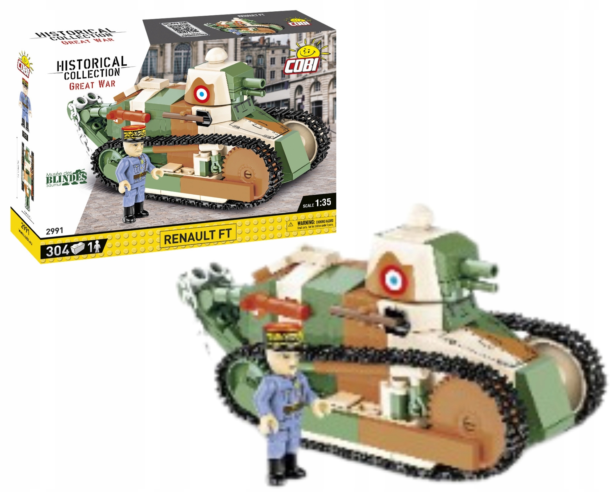 

Klocki Cobi 2991 Czołg Wojskowy Renault Ft 304 El