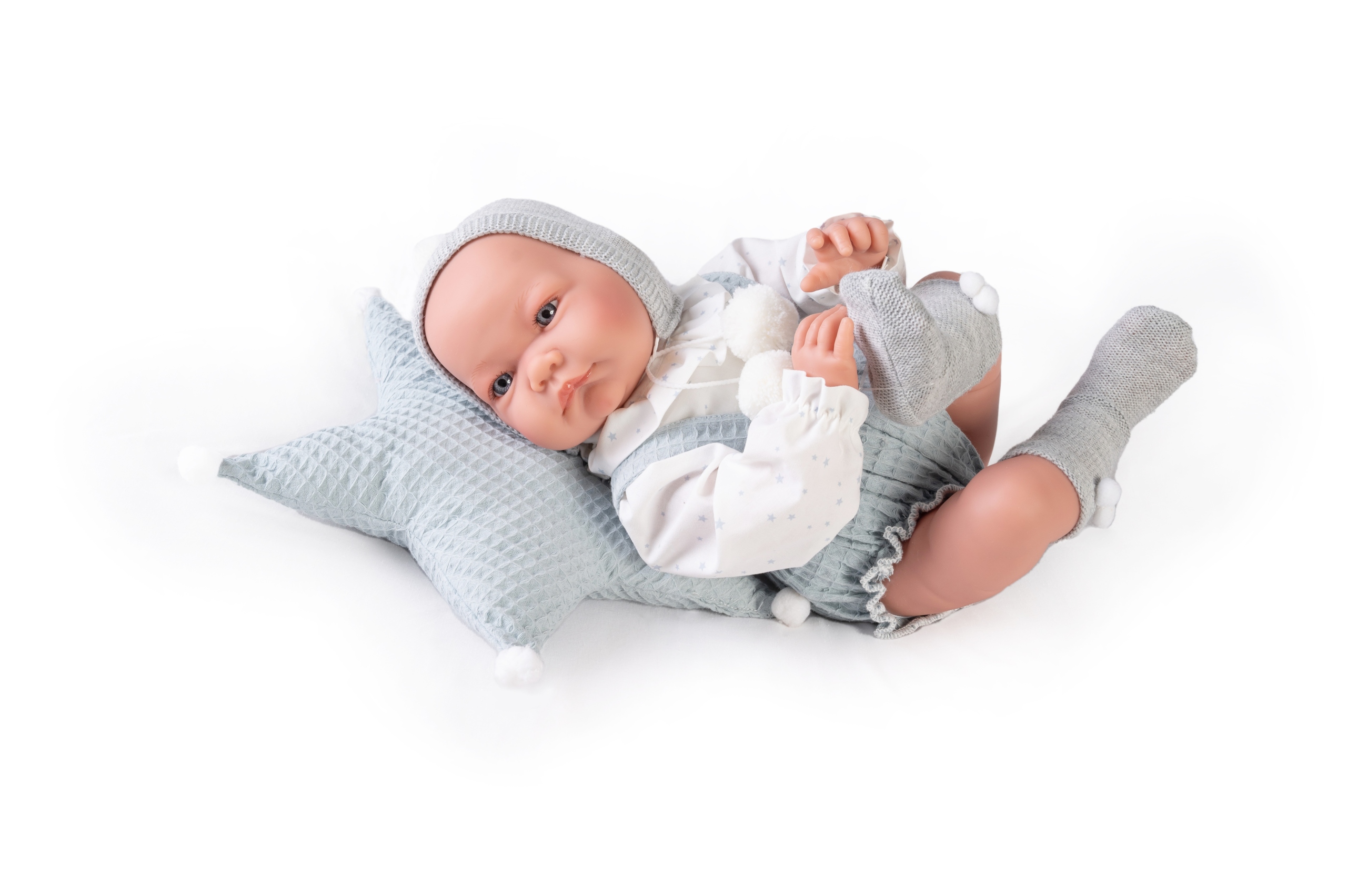 Lalka Antonio Juan Nico con cojín 33231 42 cm Seria Recien