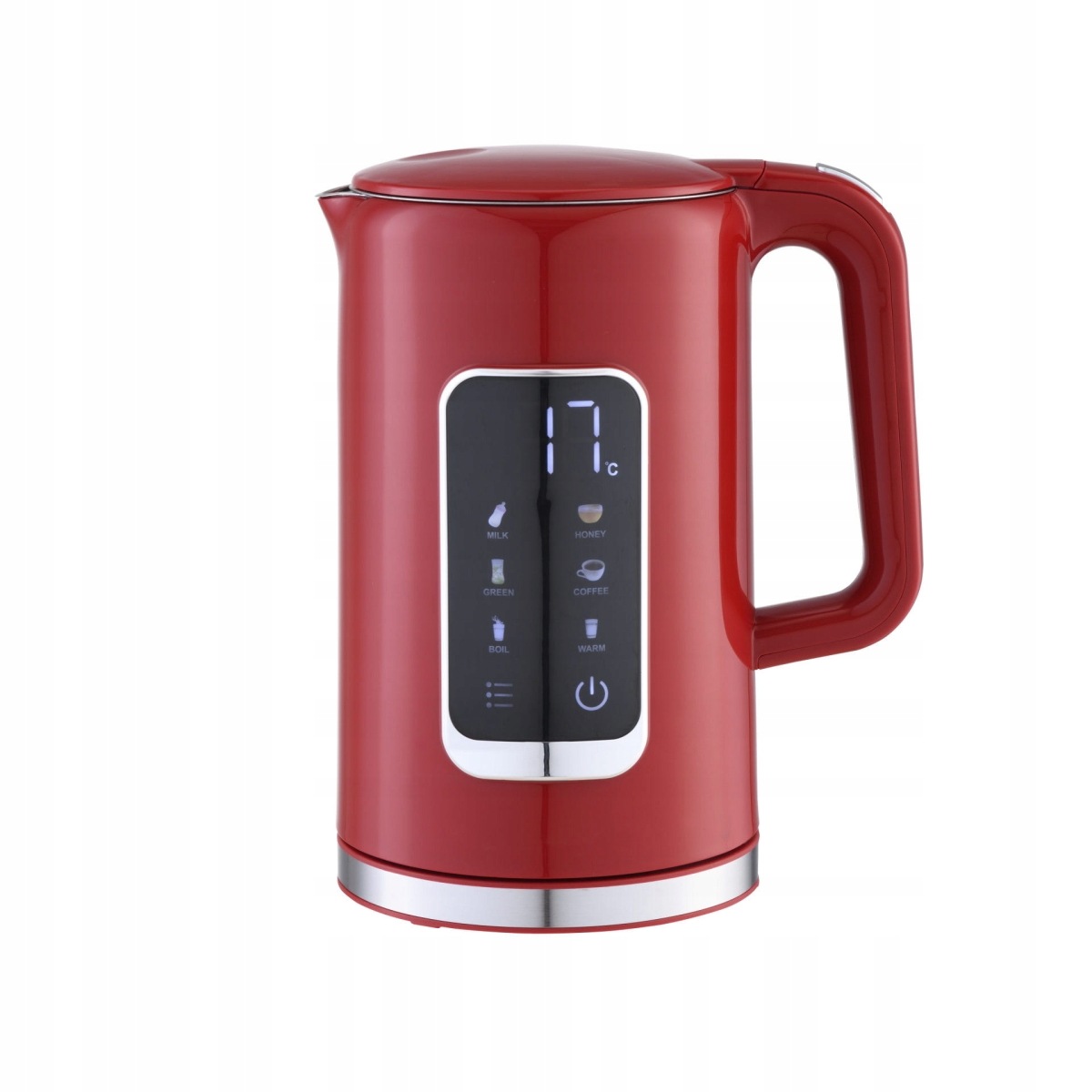 Varná konvice s LCD displejem 1,7 l, červená