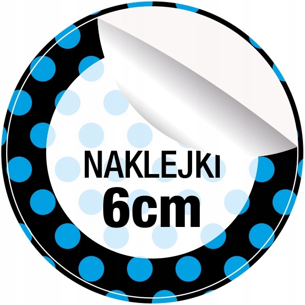 

Naklejki Etykiety z własnym Logo okrągłe 6cm