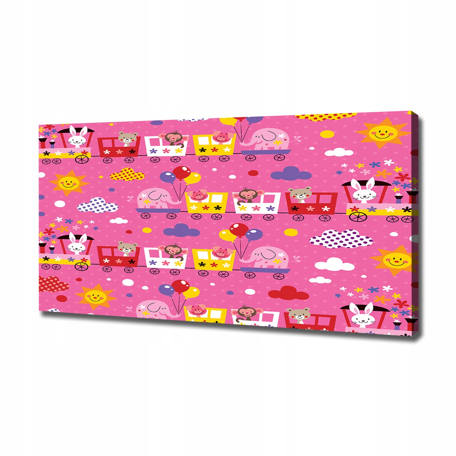 

Foto obraz na płótnie Zwierzęta w pociągu 120x60cm