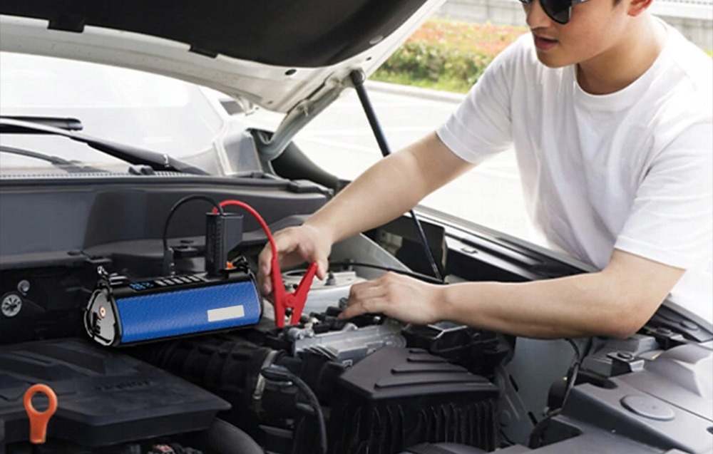 BLITZWOLF KOMPRESOR ROZRUSZNIK BOOSTER DO AUTA POWERBANK 16000MAH 150PSI Model BW-JA1