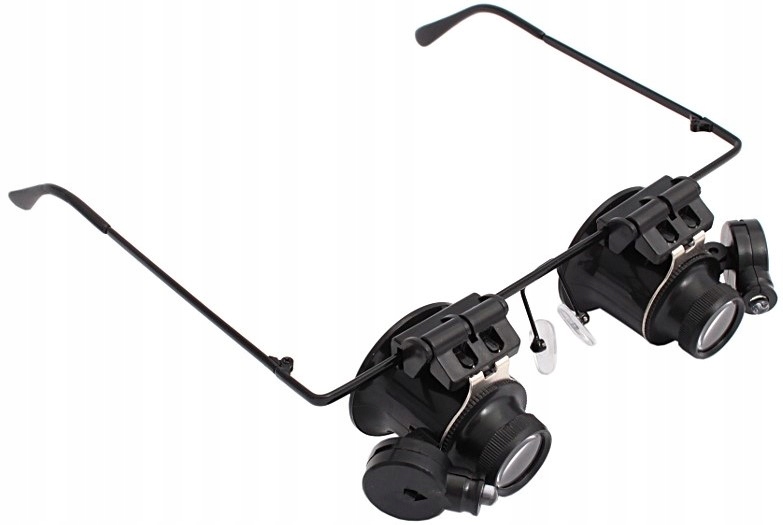 Okulary zegarmistrzowskie SOCZEWKI OŚWIETLENIE LED POWIĘKSZENIE 20x