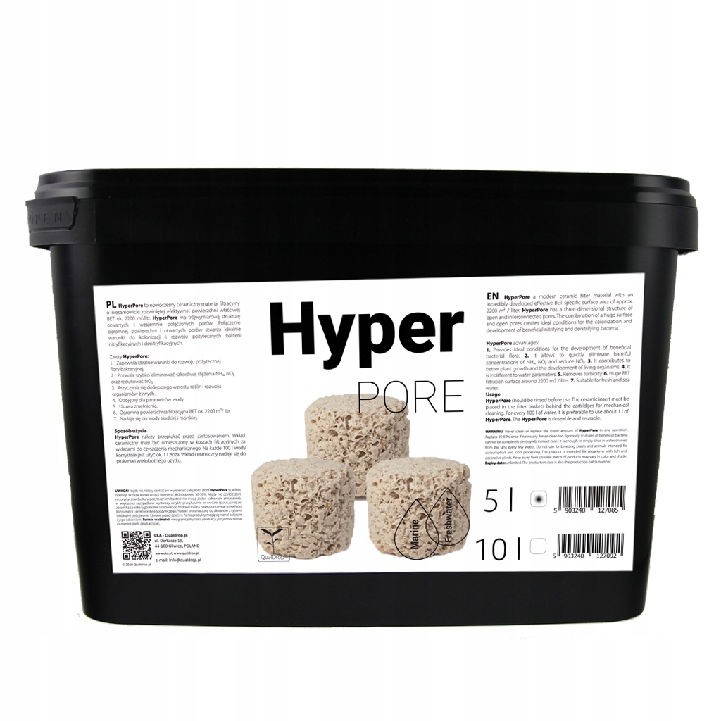 QualDrop Hyper Pore 5000ml ceramiczny materiał filtracyjny 5l
