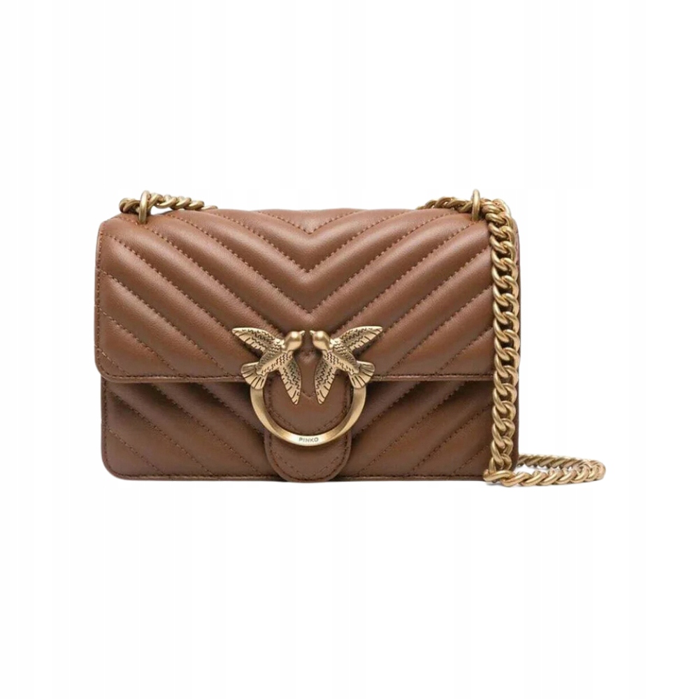 Pinko Hnědá dámská psaníčko Love One Mini DC