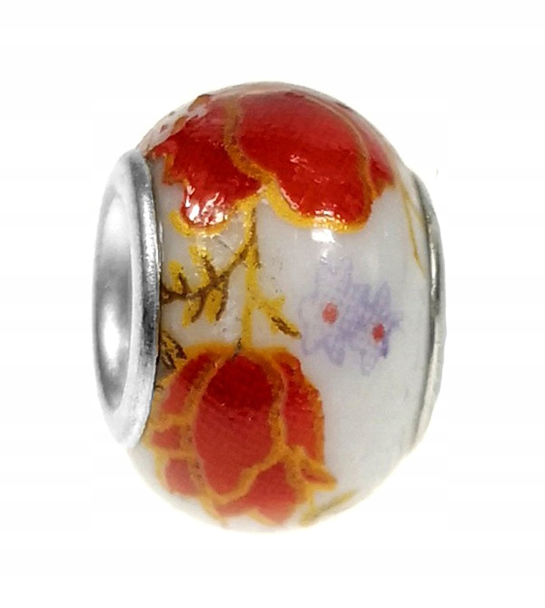 

Zawieszka beads ceramiczny duże czerwone róże