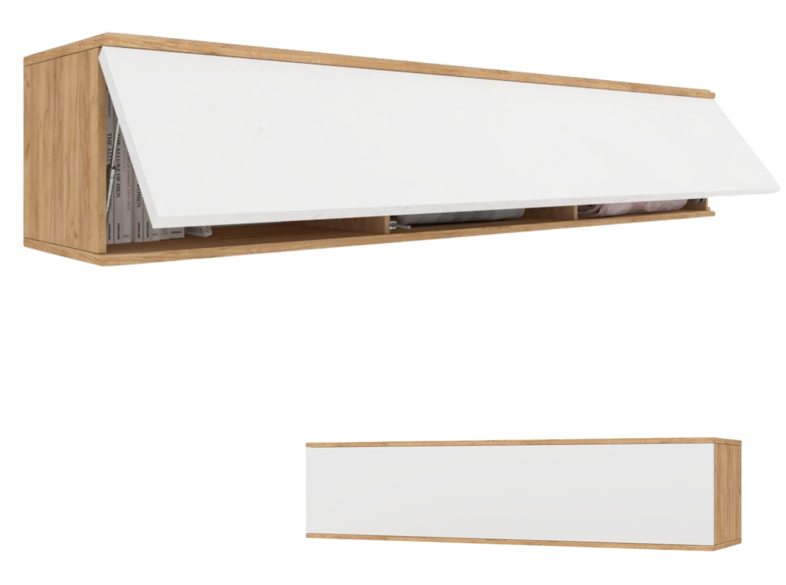 Závěsná horizontální skříňka Rtv Komoda Simply Up Craft Bílá Matná 140