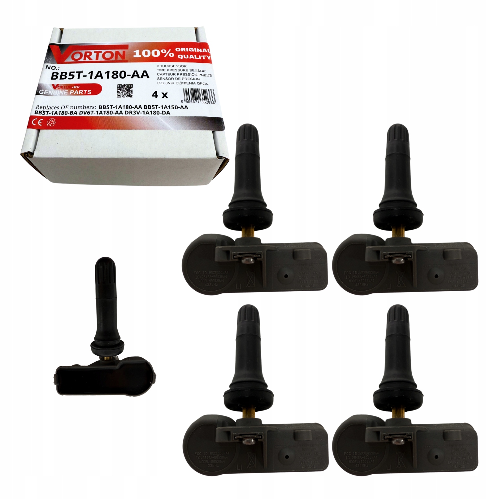 Snímače Tlaku Vzduchu Pneumatiky Kolesá Tpms Ford Transit Tourneo Custom