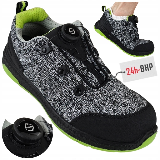Pánské pracovní polobotky Bozp Boa s Podnoskem Lace System Lehké 24h-BOZP