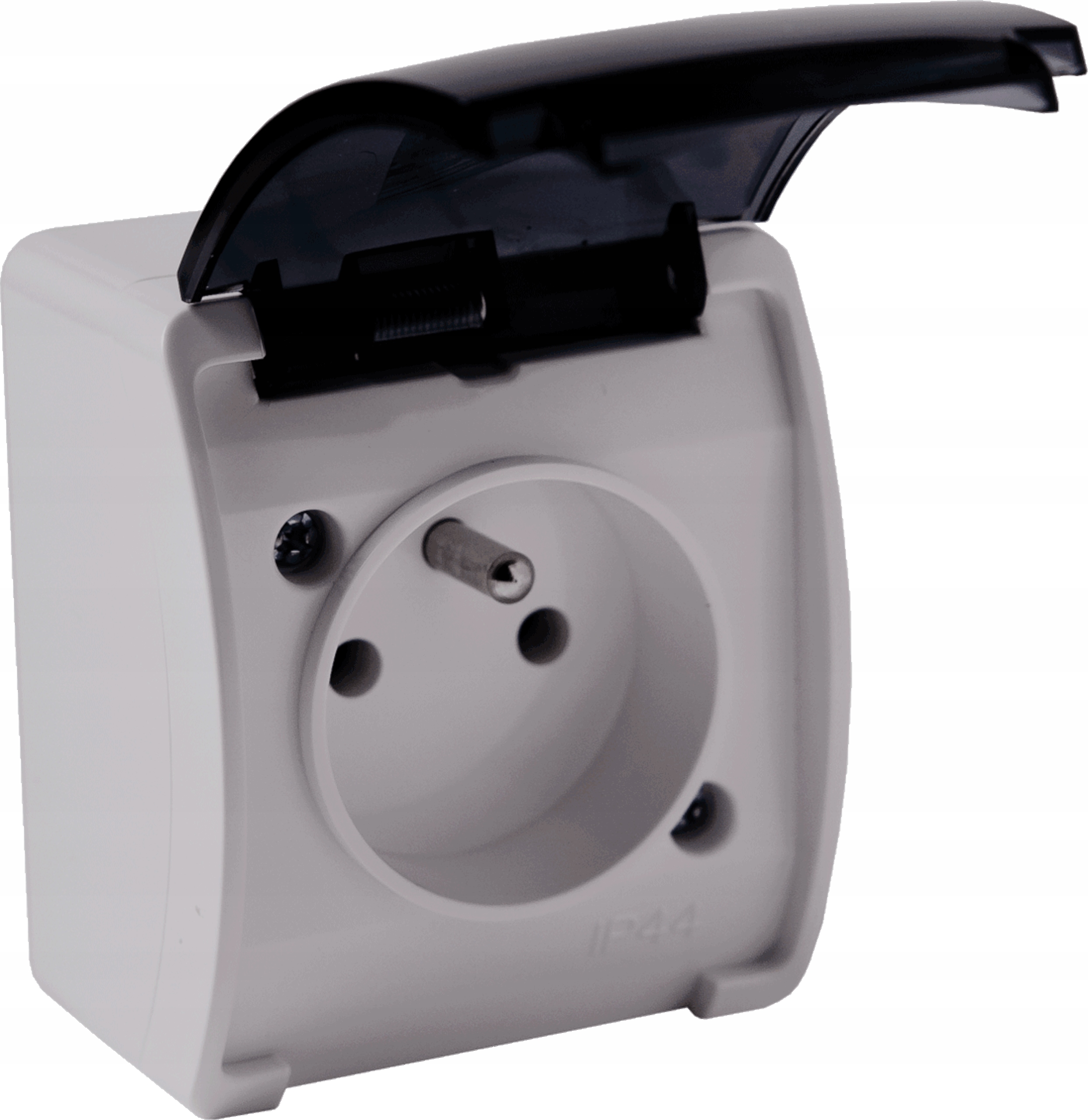 

Gniazdo elektryczne natynkowe popiel/dymione