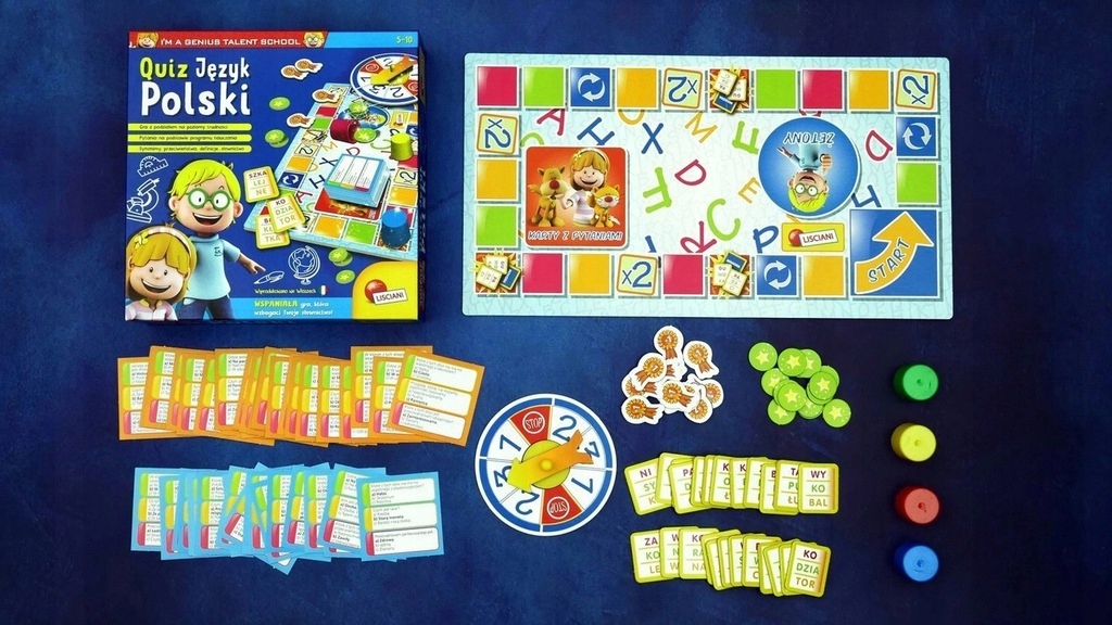 GRA QUIZ JĘZYK POLSKI EDUKACYJNA MAŁY GENIUSZ EAN (GTIN) 8008324054350