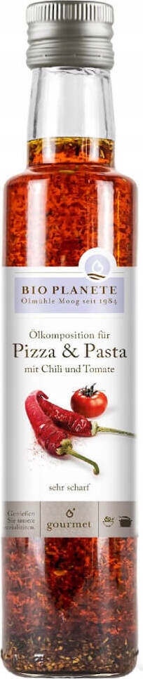 Levně Olej na pizzu a těstoviny s příchutí chilli a rajčat Bio 250 ml Bio Planete