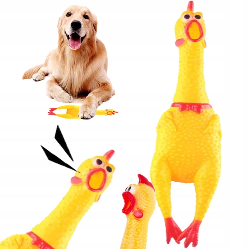 

Gumowy Kurczak XL Piszcząca Zabawka Dla Psa Gryzak