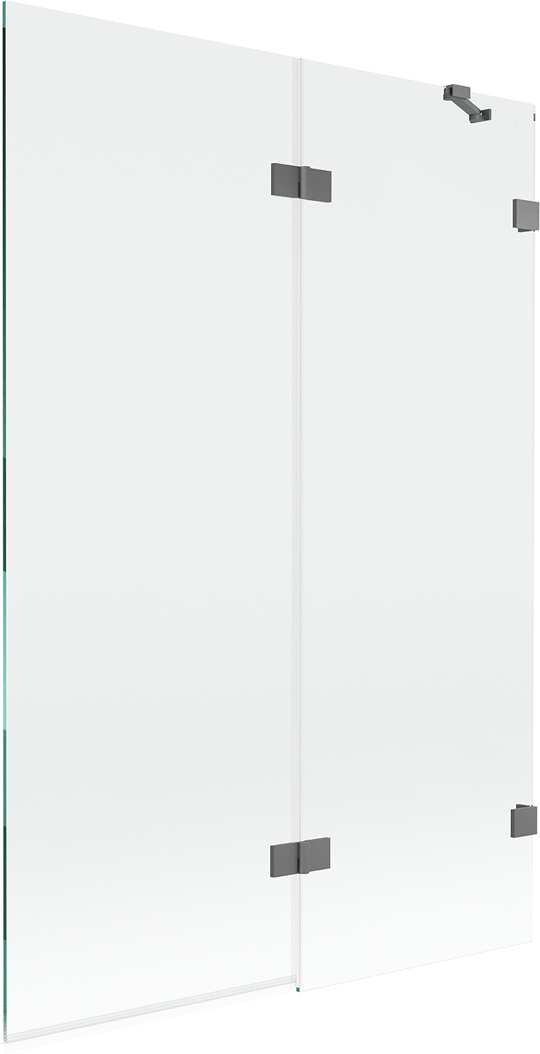 Mexen Lunar vanová zástěna 2-křídlá pravá 120 x 150 cm, transparentní, gun