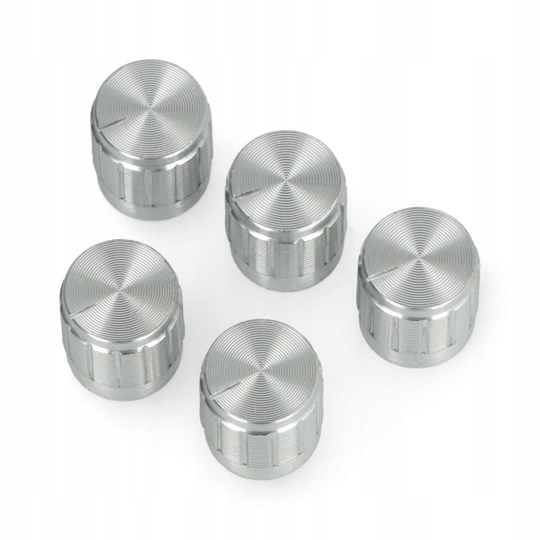 

Gałka potencjometru GCL15 srebrna 6/15mm 5 szt