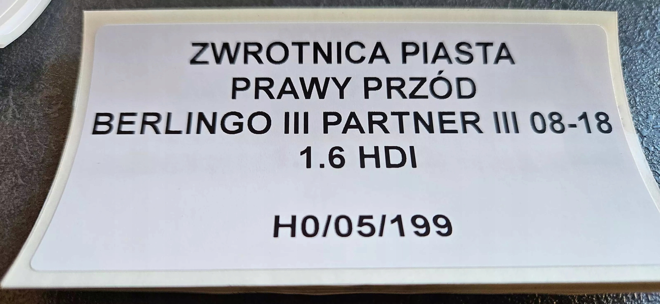 otoč čepu pravý předek BERLINGO III PARTNER