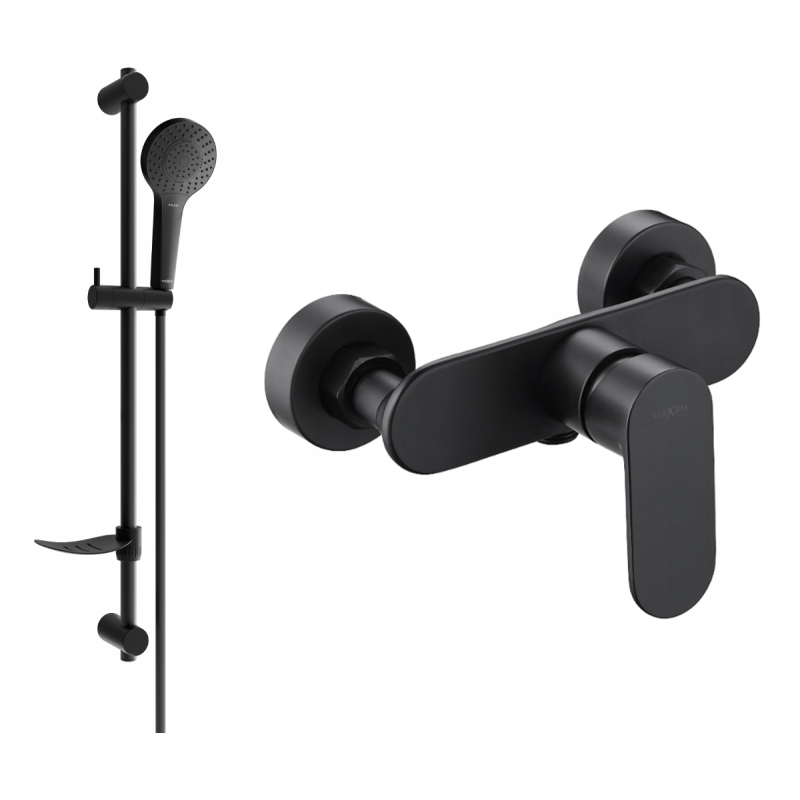 Mexen Milo DF05 sprchová batéria so sprchovou zostavou, čierna