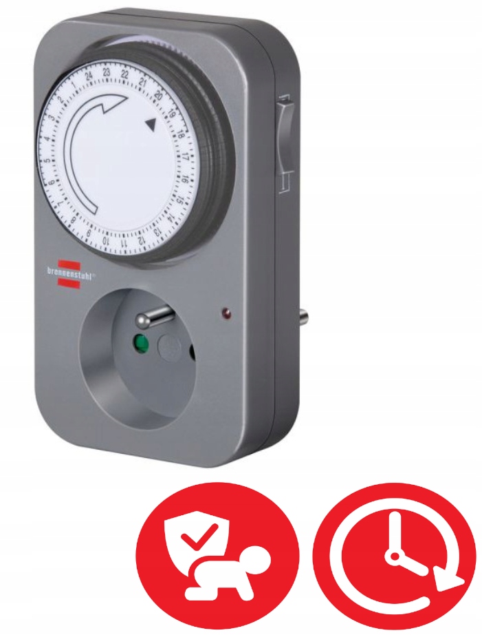 MECHANICZNY STEROWNIK TIMER CZASOWY PROGRAMATOR DO STEROWANIA OŚWIETLENIEM Marka Brennenstuhl