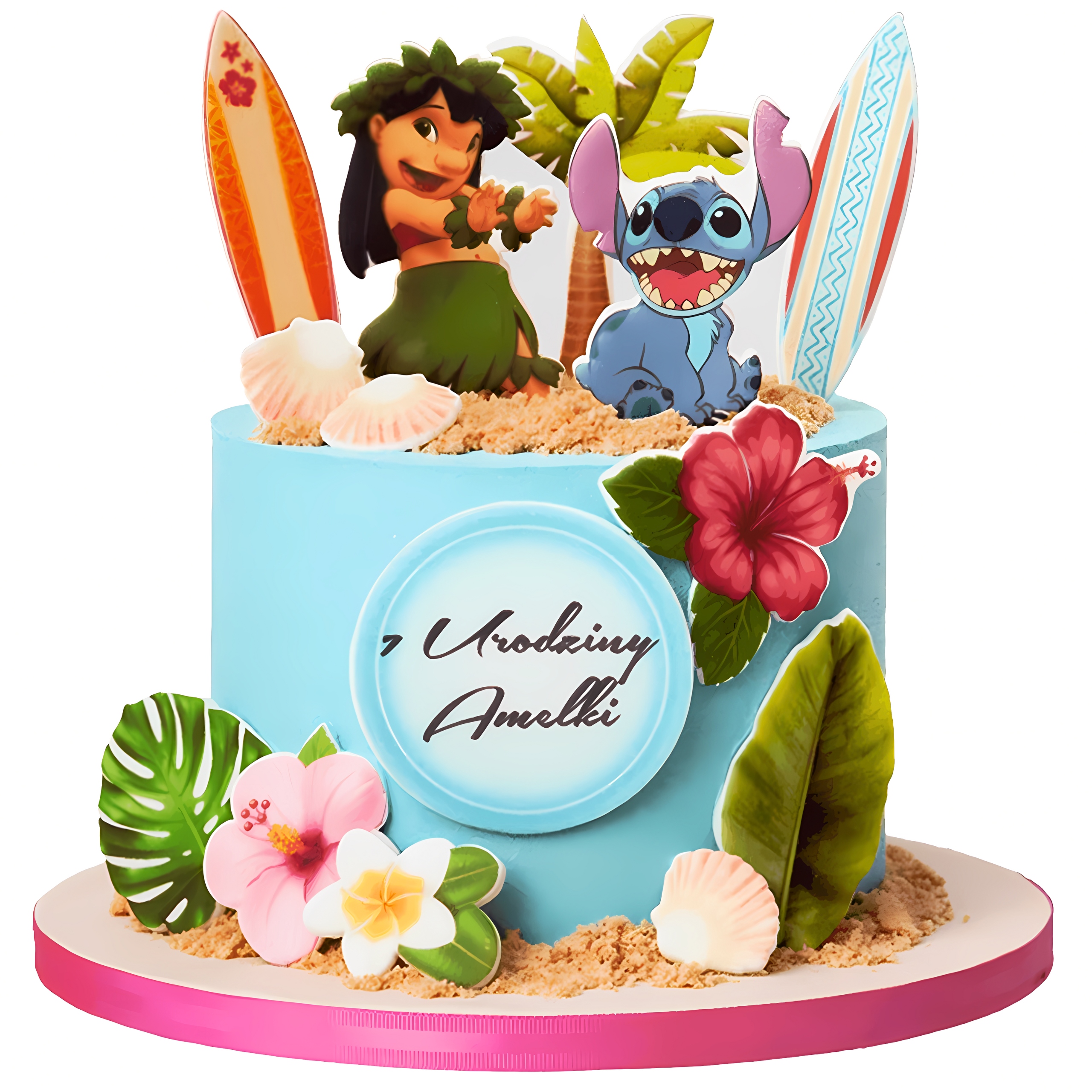 Levně Sada dekorací na dort Stich 13 El figurky oplatek ozdoba na dort