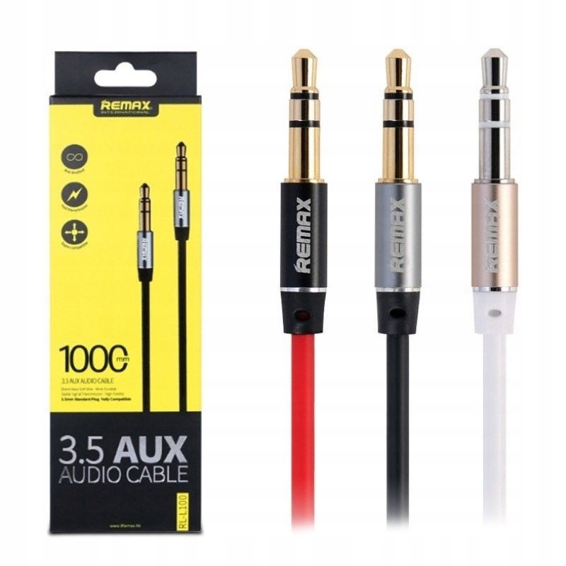 KABEL JACK-JACK 3,5mm 1M REMAX czarny Kod producenta RL-L100