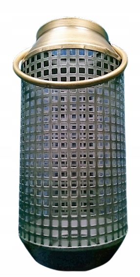 LAMPION LATARNIA CZARNO-ZŁOTA METALOWA