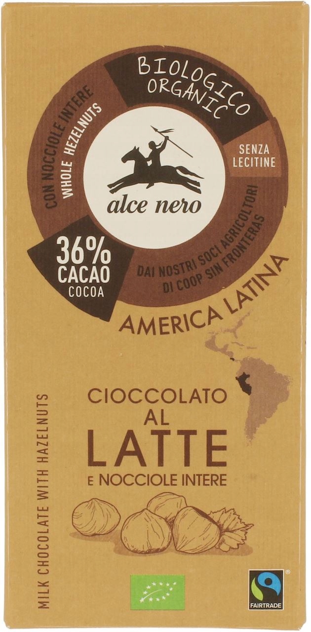 Levně 2x Alce Nero Čokoláda s ořechy fair trade Bio 100 g