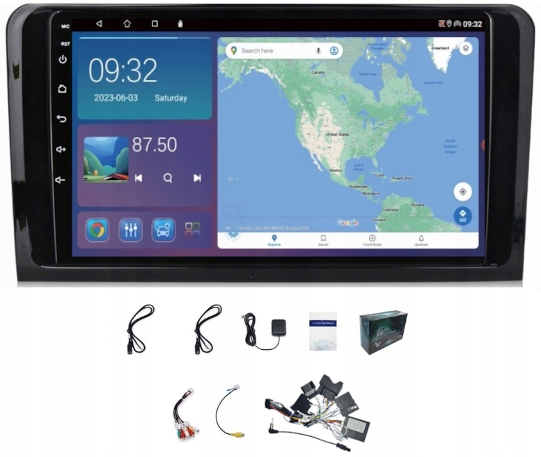 Rádio Navigácia Gps Mercedes ML W164 Wifi Carplay Usb 2GB 64GB