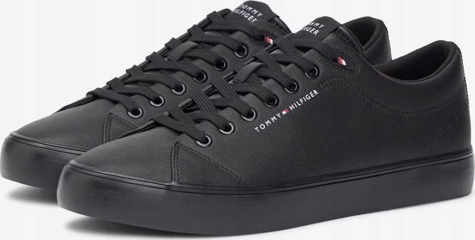 Boty Tommy Hilfiger Th Hi Vulc II Core Low černé kožené 43