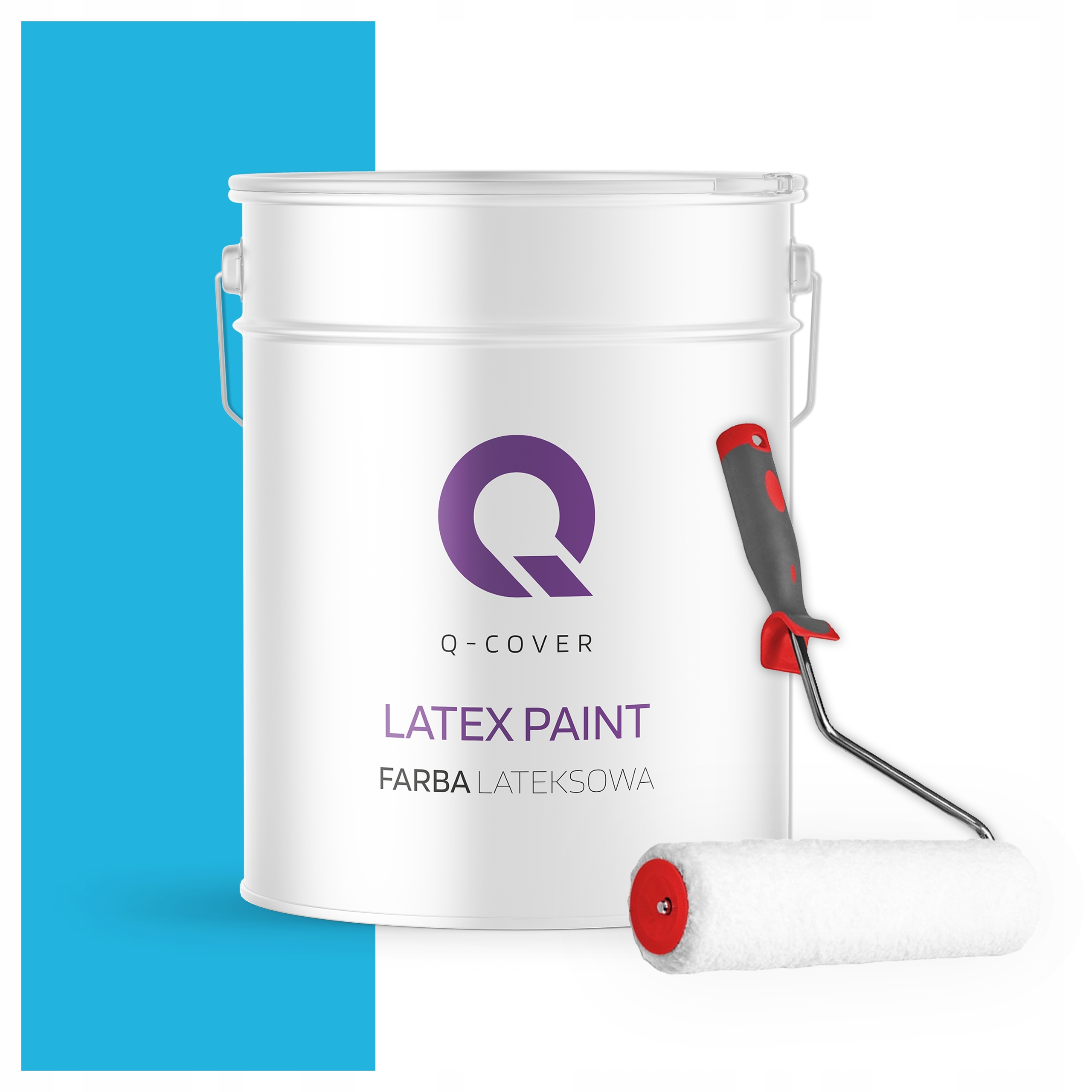 Latexová farba na steny stropov Hlboký mat 10L Modrá H0340 valček