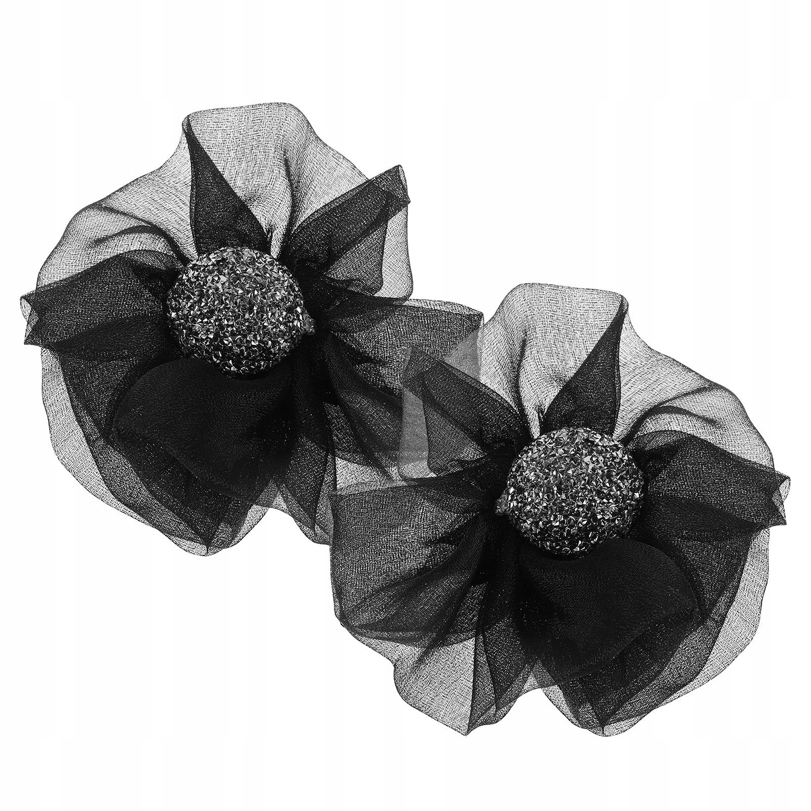 2SZT ELEGANCKIE ODPINANE KLIPSY KWIATOWE DO BUTÓW NA OBCASY ŚLUBNE