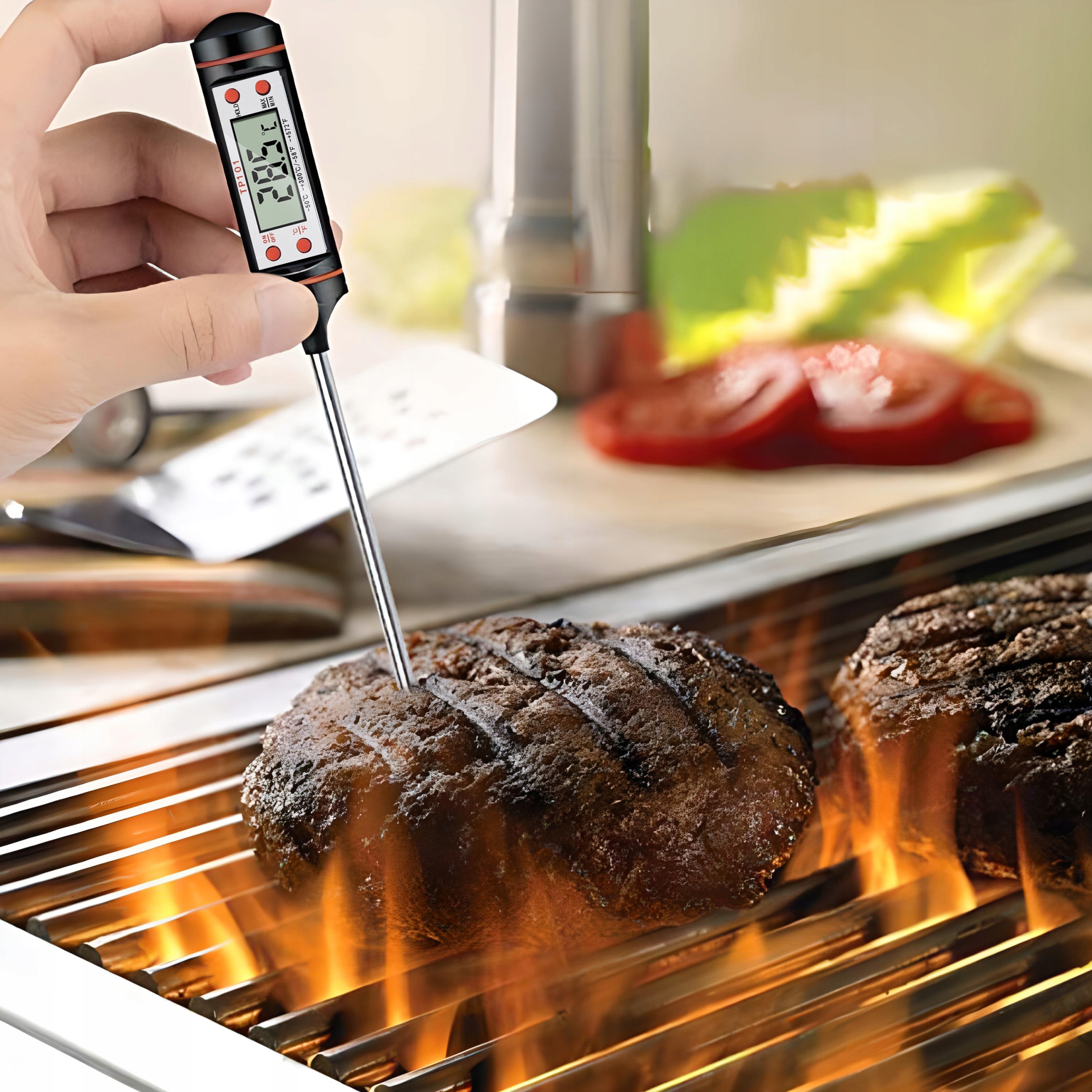 TERMOMETR KUCHENNY CYFROWY DO MIĘSA WINA LCD SONDA EAN (GTIN) 5904094224968