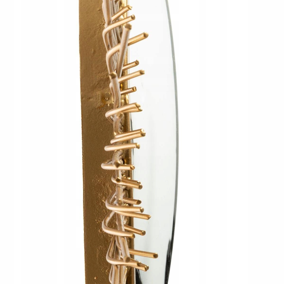 LUSTRO ŚCIENNE w ZŁOTEJ RAMIE PROMIENISTE SŁOŃCE Materiał ramy metal