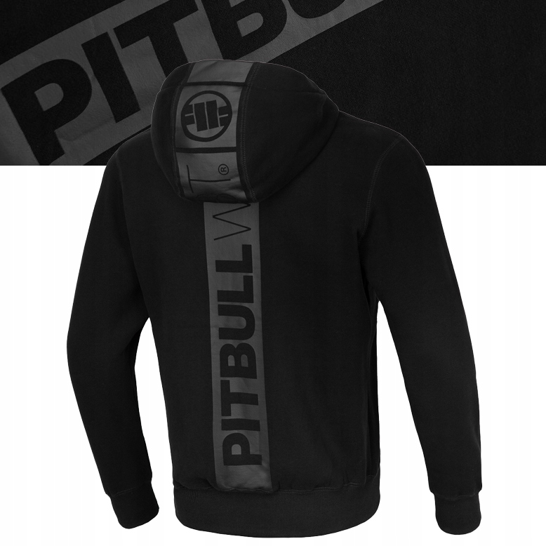 Męska Bluza rozpinana z kapturem Pitbull Hilltop 22 Nadruk na plecach