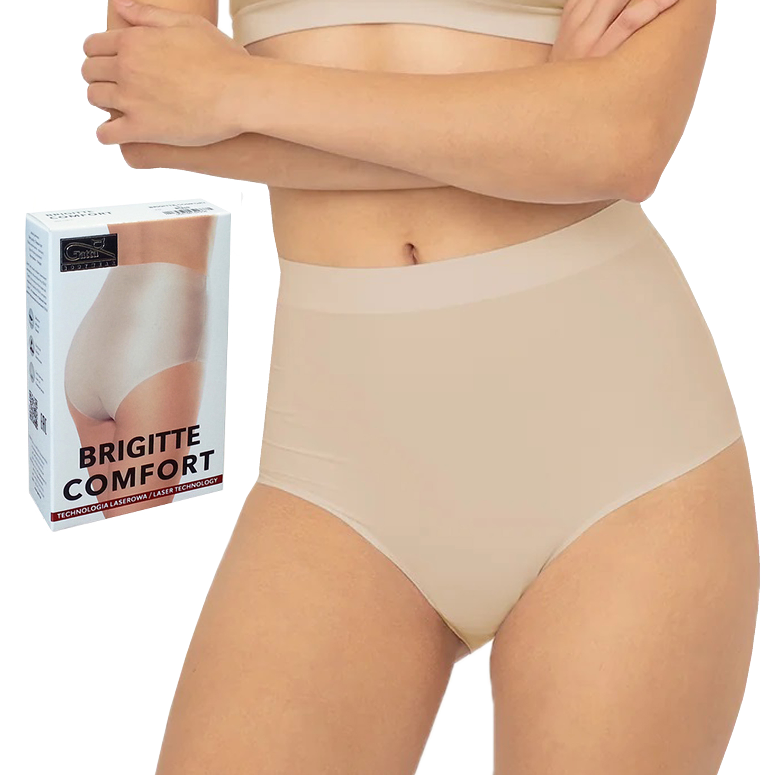 

Figi Gatta Brigitte Comfort, bezszwowe, Beżowe, M