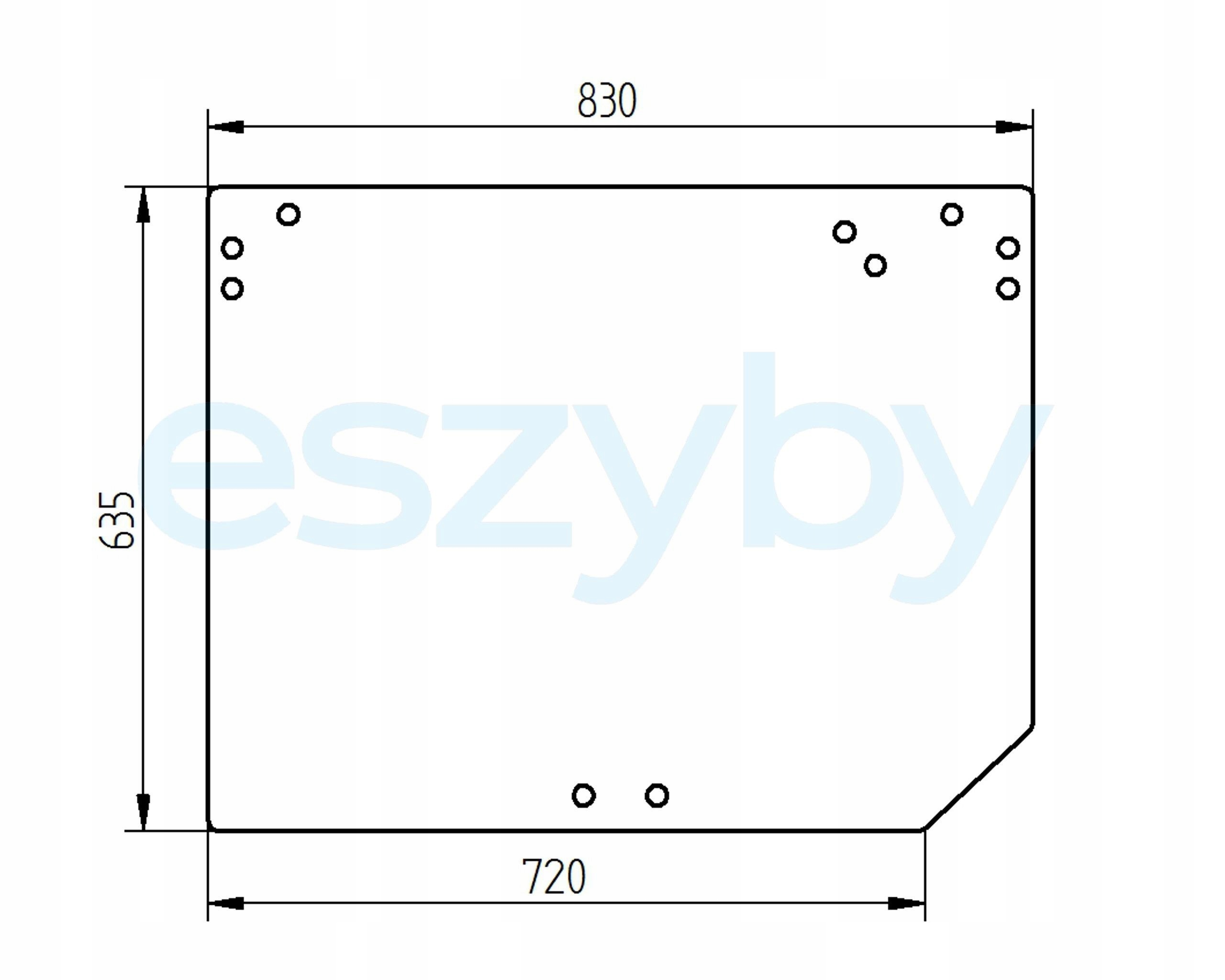 sklo Jcb Fastrac 2140 2150 zadní 827/30511