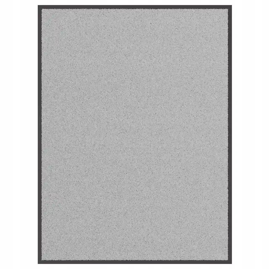 Šedá rohožka 80 x 120 cm vyrobená z polypropylenu a Pvc, protiskluzová