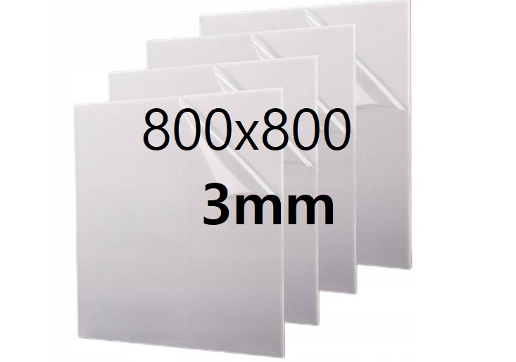 Plexi Plexa deska na míru mléčná opál 80 cm x 80 cm x 3 mm