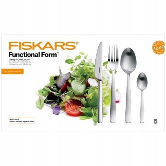 Fiskars Súprava príborov Functional Form, 24 ks, matné vyhotovenie