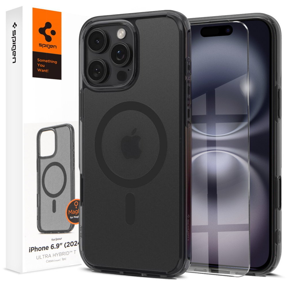 Spigen Matné Pouzdro Pro Magsafe Na Iphone 16 Pro Max Aktivní Tlačítko Sklo